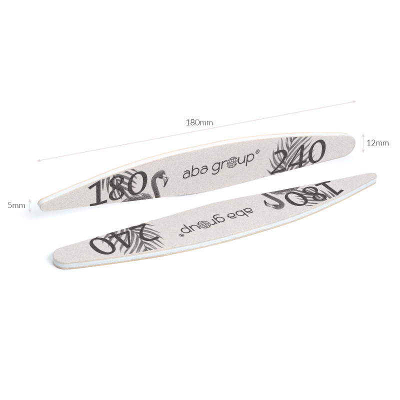 Aba Group Pilnik do paznokci PÓŁKSIĘŻYC 180/240 STANDARD - FLAMING, 25 sztuk