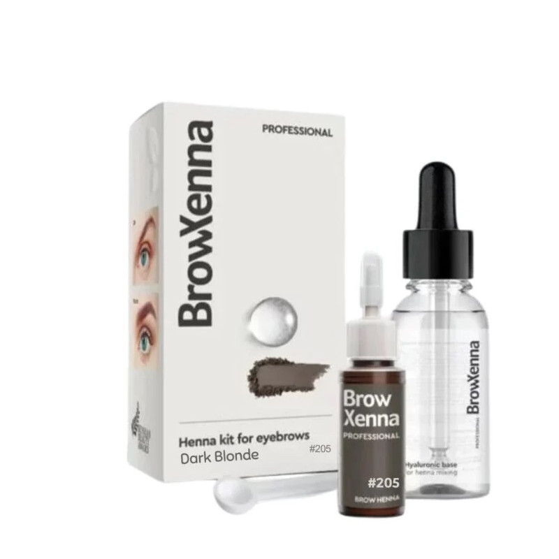 BrowXenna 205 Dark Blond Henna Pudrowa + Baza